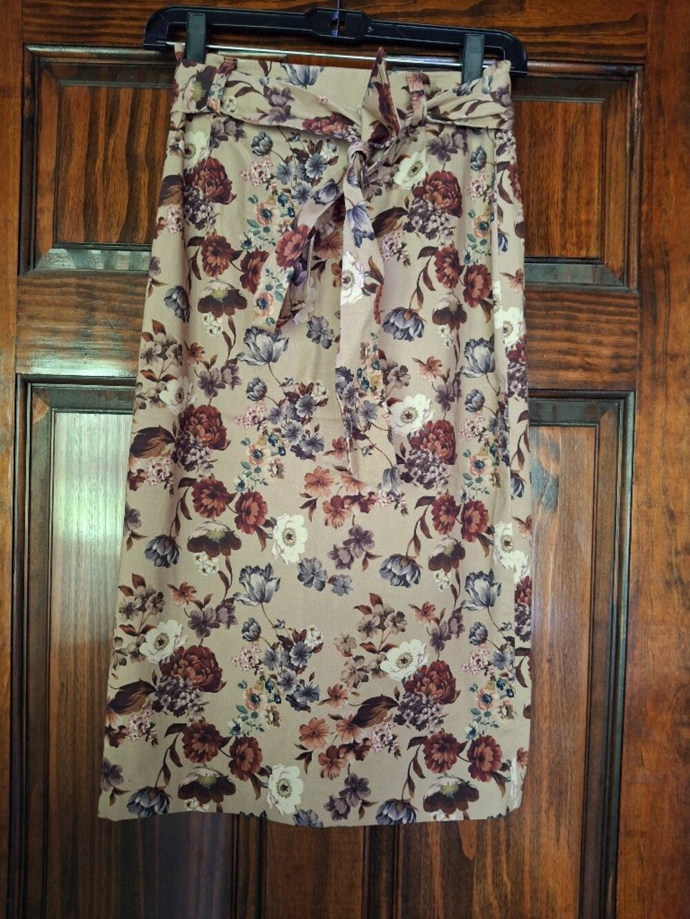 Long, floral pencil skirt